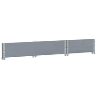 Paretale per Pallet Grigio 100x50 cm in Legno Massello di Pino