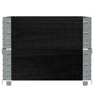 Paretali per Pallet 2 pz Neri 100x50cm Legno Massello di Pino 4010283