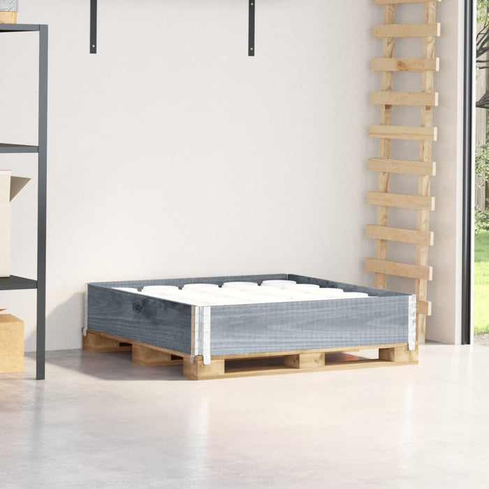 Paretale per Pallet Grigio 100x100 cm in Legno Massello di Pino 4010287