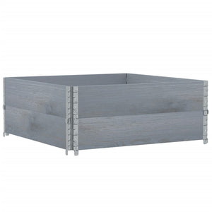 vidaXL Paretali per Pallet 2pz Grigi 100x100cm Legno Massello di Pino