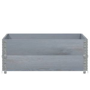 Paretali per Pallet 2pz Grigi 100x100cm Legno Massello di Pino 4010291