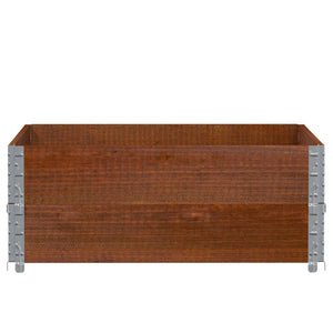 Paretali per Pallet 2pz Marroni 100x100cm Legno Massello Pino 4010292