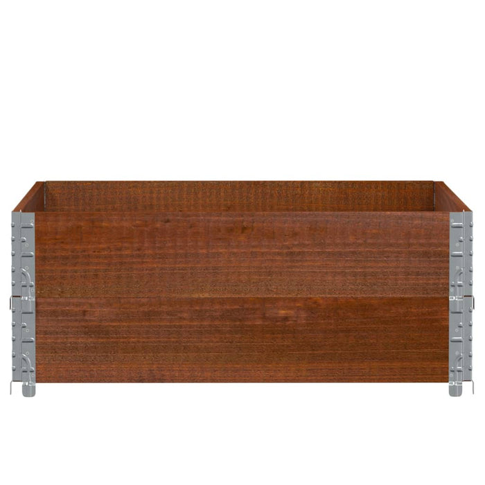 Paretali per Pallet 2pz Marroni 100x100cm Legno Massello Pino 4010292