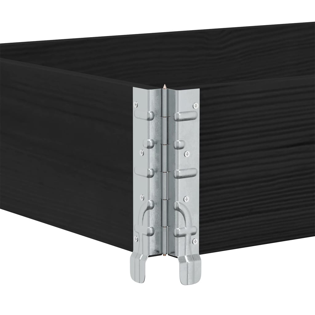 Paretale per Pallet Nero 150x50 cm in Legno Massello di Pino 4010294