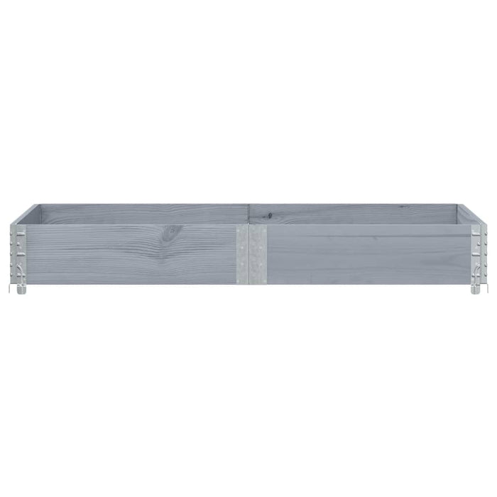 Paretale per Pallet Grigio 150x50 cm in Legno Massello di Pino