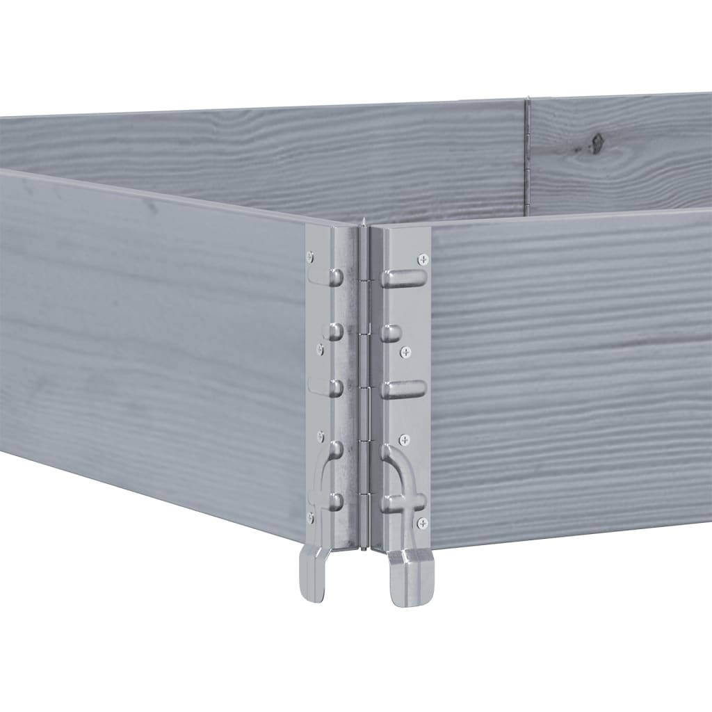 Paretale per Pallet Grigio 150x50 cm in Legno Massello di Pino