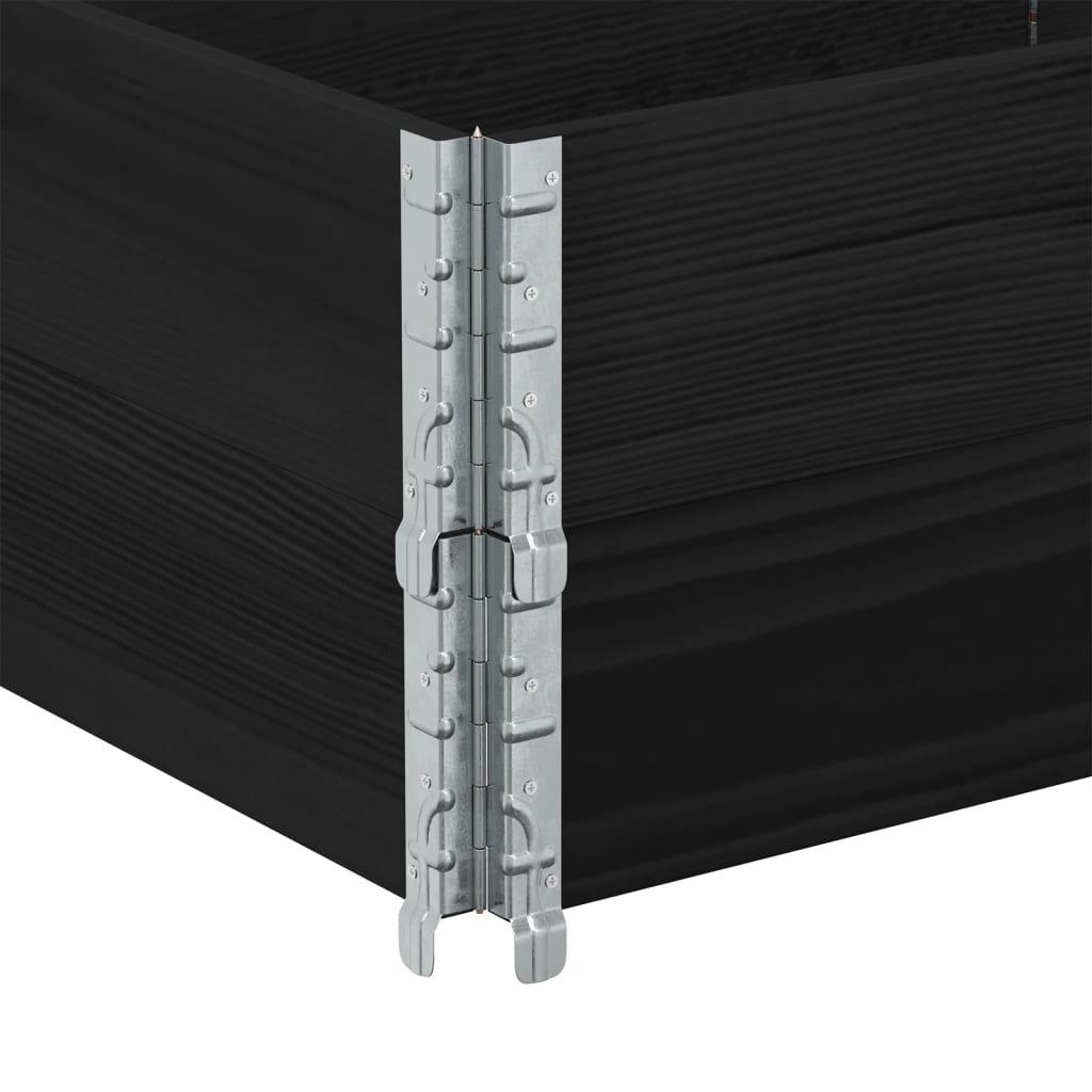 Paretali per Pallet 2 pz Neri 150x50cm Legno Massello di Pino 4010298