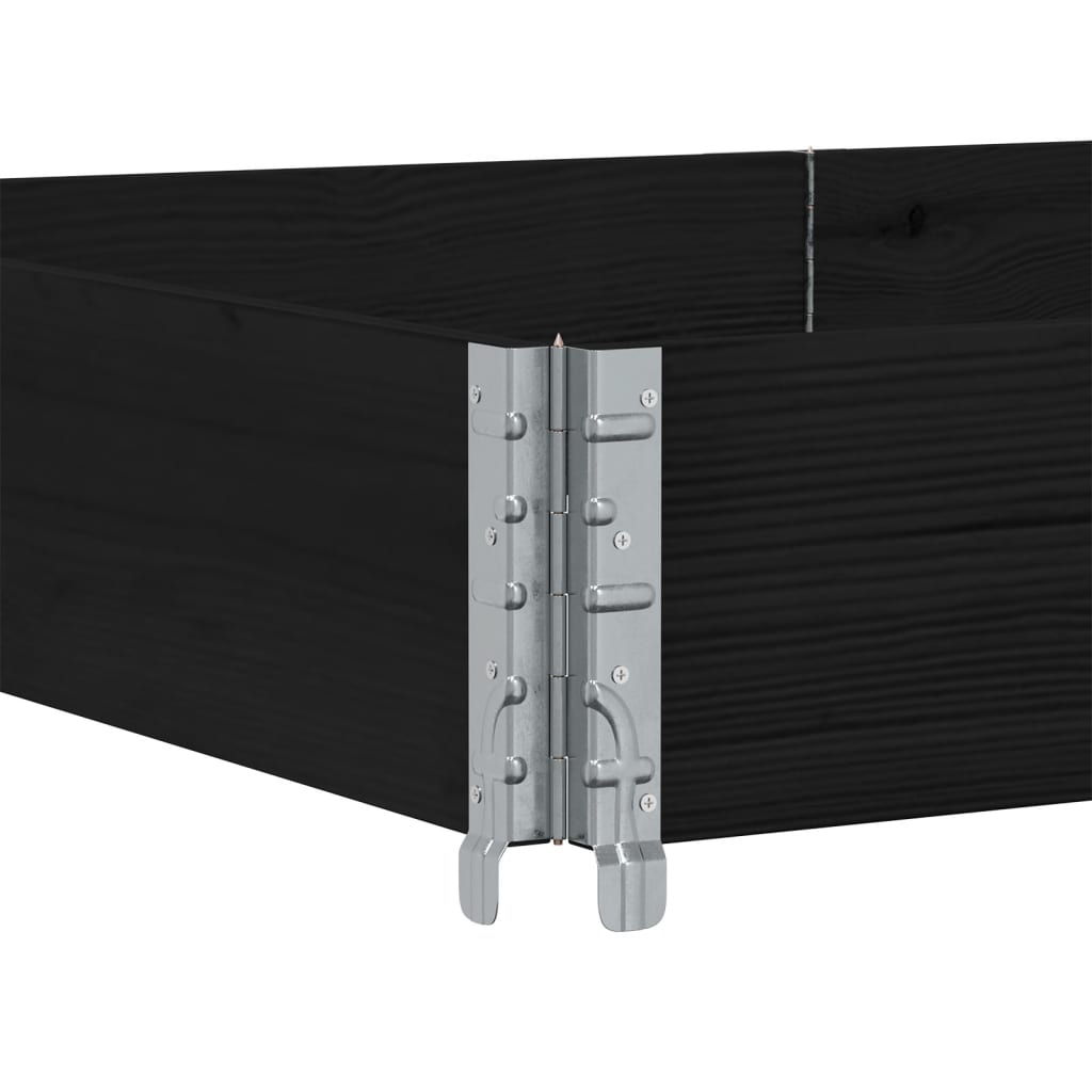 vidaXL Paretale per Pallet Nero 150x100 cm in Legno Massello di Pino