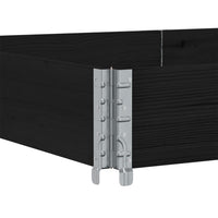 vidaXL Paretale per Pallet Nero 150x100 cm in Legno Massello di Pino