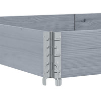 vidaXL Paretale per Pallet Grigio 150x100 cm in Legno Massello di Pino