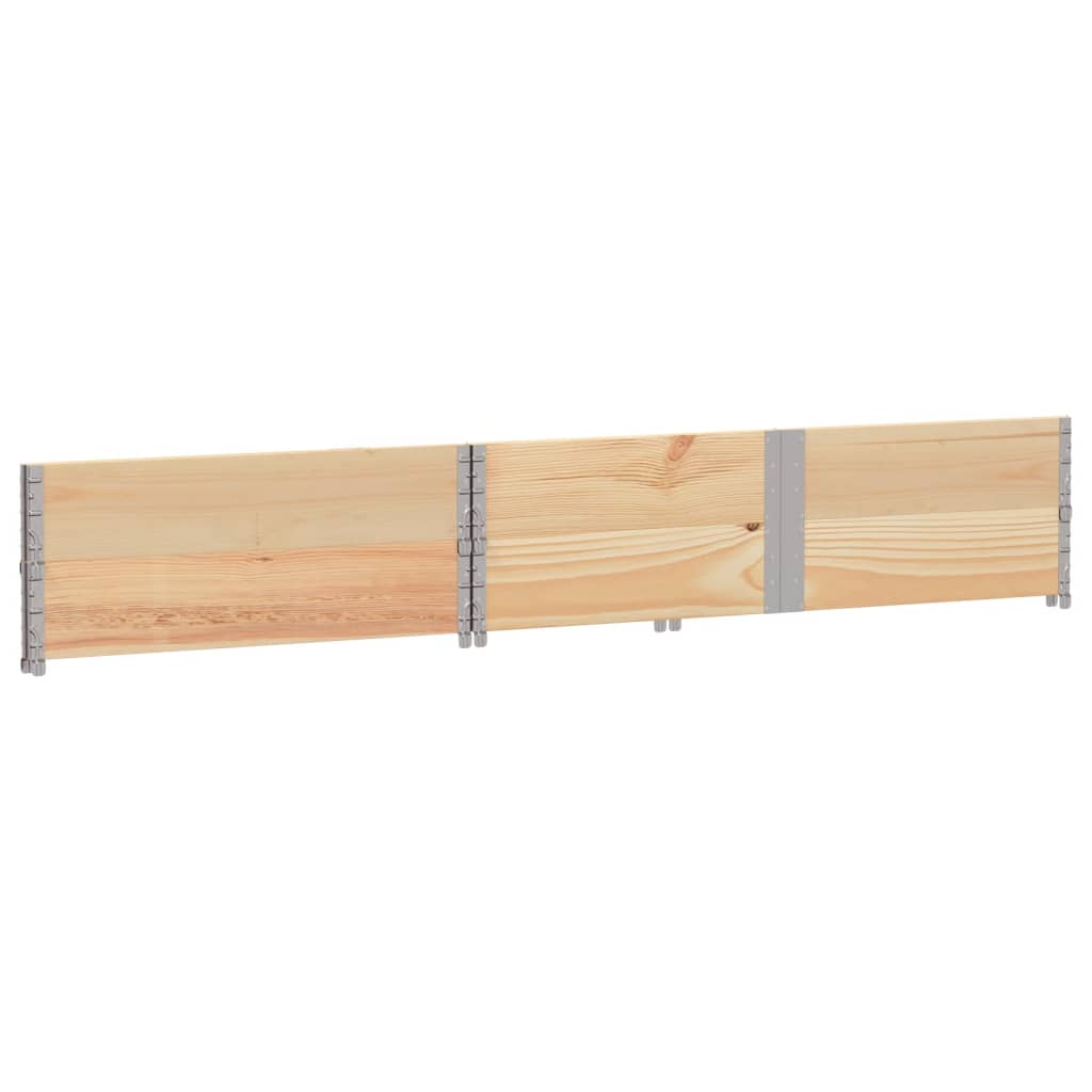 Paretali per Pallet 2 pz 150x100 cm in Legno Massello di Pino