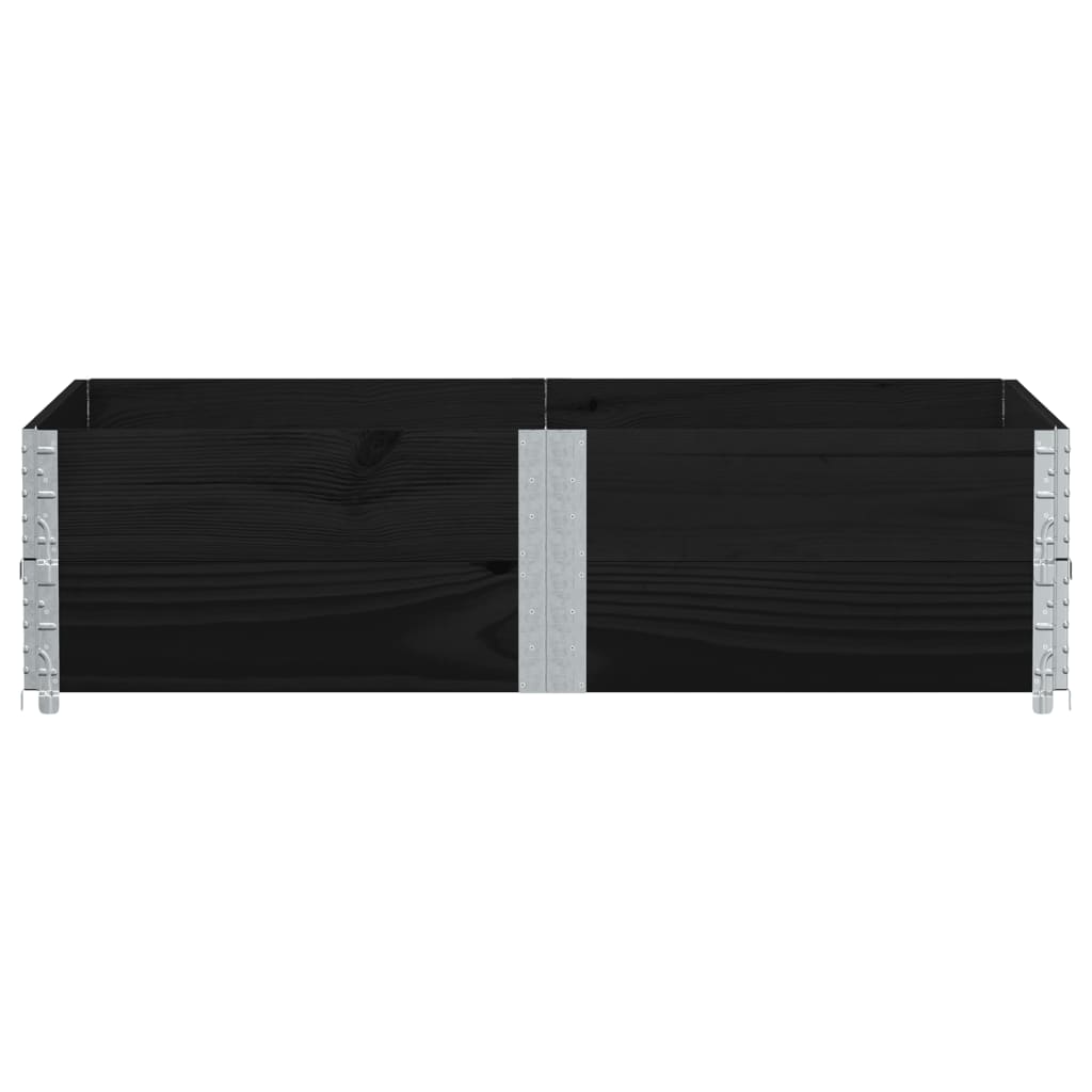 Paretali per Pallet 2 pz Neri 150x100cm Legno Massello di Pino