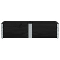 Paretali per Pallet 2 pz Neri 150x100cm Legno Massello di Pino