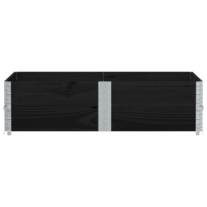 Paretali per Pallet 2 pz Neri 150x100cm Legno Massello di Pino