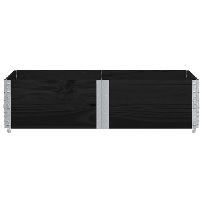 Paretali per Pallet 2 pz Neri 150x100cm Legno Massello di Pino