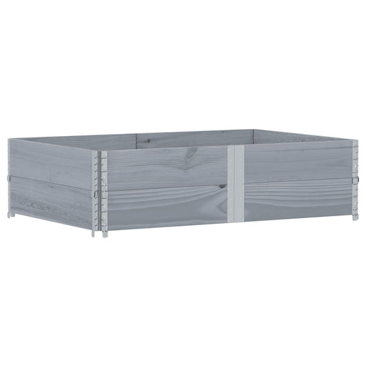 Paretali per Pallet 2pz Grigi 150x100cm Legno Massello di Pino