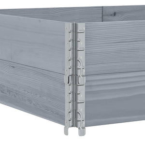 Paretali per Pallet 2pz Grigi 150x100cm Legno Massello di Pino 4010307