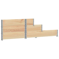 Vaso per fioriera aiuola rialzata piante fiori terrazza giardino con 3 livelli 120 x 80 cm legno massello di pino marrone 02_0039883