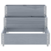 Fioriera Rialzata a 3 Livelli Grigia 120x80 cm Legno di Pino