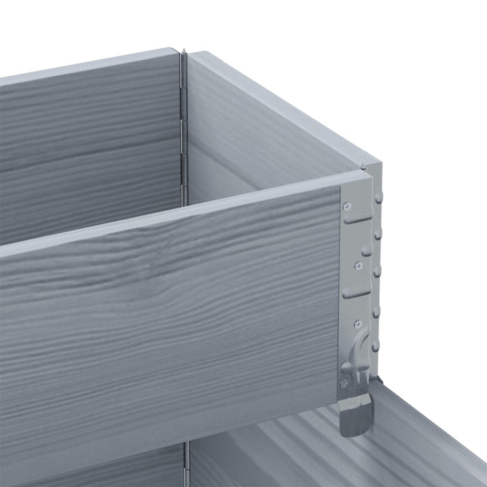 Fioriera Rialzata a 3 Livelli Grigia 120x80 cm Legno di Pino 4010311