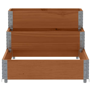 Fioriera Rialzata a 3 Livelli Marrone 120x80 cm Legno di Pino 4010312