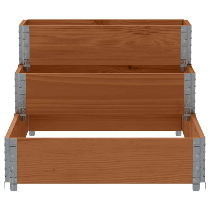 Fioriera Rialzata a 3 Livelli Marrone 120x80 cm Legno di Pino 4010312