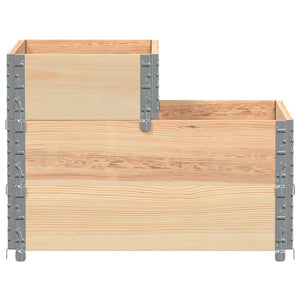 Vaso per fioriera aiuola rialzata piante fiori terrazza giardino con 3 livelli 120 x 80 cm legno massello di pino marrone 02_0039884