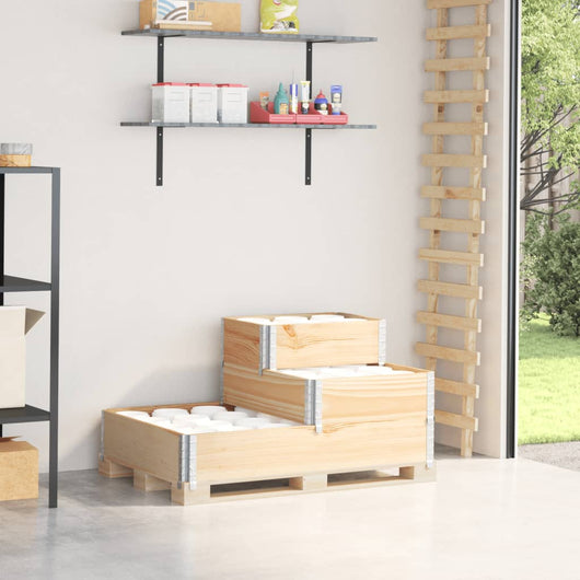 Fioriera Rialzata-Vaso da Esterno-Fioriera Elevata 3 Livelli 120x80 cm Legno Massello di Pino 459251