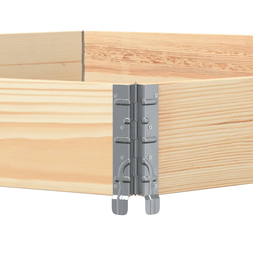 Vassoio per fioriera aiuola rialzata piante fiori terrazza giardino esagonale 160 x 160 cm legno massello di pino marrone 02_0039879