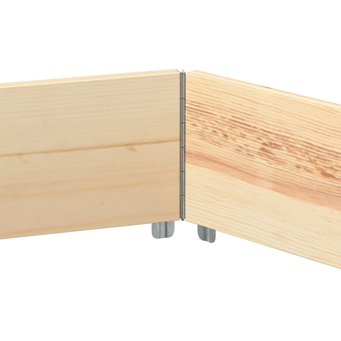 Vassoio per fioriera aiuola rialzata piante fiori terrazza giardino esagonale 160 x 160 cm legno massello di pino marrone 02_0039879