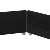 Fioriera Rialzata Esagonale-Vaso da Esterno-Supporto per Vaso Nera 160x160cm Legno di Pino