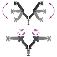 Braccio TV Doppio-Supporto TV per Schermo Max 27 Pollici Molla a Gas 20 kg 184102