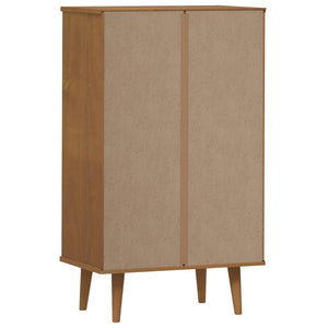 vidaXL Scarpiera MOLDE Marrone 59,5x35x103cm in Legno Massello di Pino