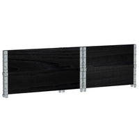 Fioriera da Giardino Nera 80x60 cm in Legno Massello di Pino 3295840