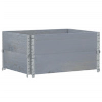 Fioriera da Giardino Grigia 80x60 cm Legno Massello di Pino 3295841