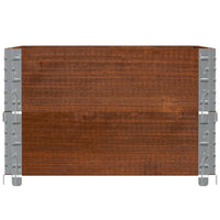Vassoio per fioriera aiuola rialzata piante fiori terrazza giardino 80 x 60 cm legno massello di pino marrone 02_0037882