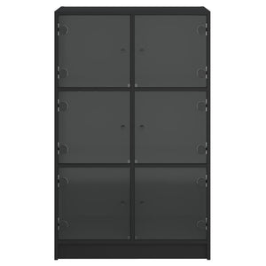 Credenza con Ante Nera 68x37x109 cm in Legno Multistrato 3295851