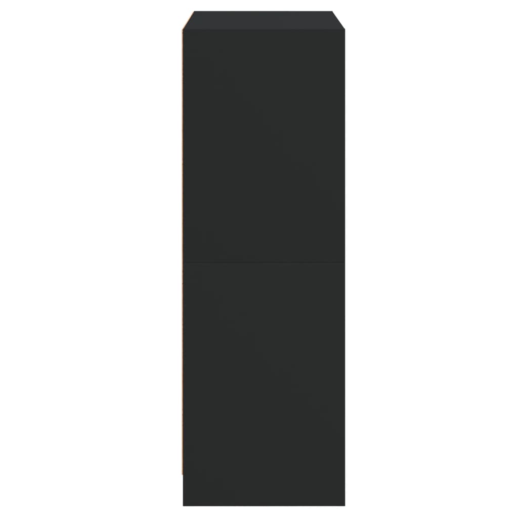 Credenza con Ante Nera 68x37x109 cm in Legno Multistrato 3295851