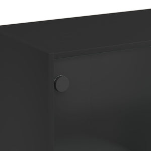 Credenza con Ante Nera 68x37x109 cm in Legno Multistrato 3295851