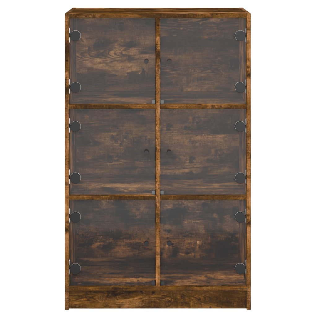 Credenza con Ante Rovere Fumo 68x37x109 cm Legno Multistrato 3295854