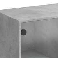 Credenza con Ante Grigio Cemento 68x37x142 cm Legno Multistrato 3295860