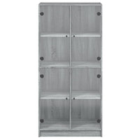 Credenza con Ante Grigio Sonoma 68x37x142 cm Legno Multistrato 3295862