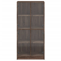 Credenza con Ante Rovere Marrone 68x37x142 cm Legno Multistrato 3295863