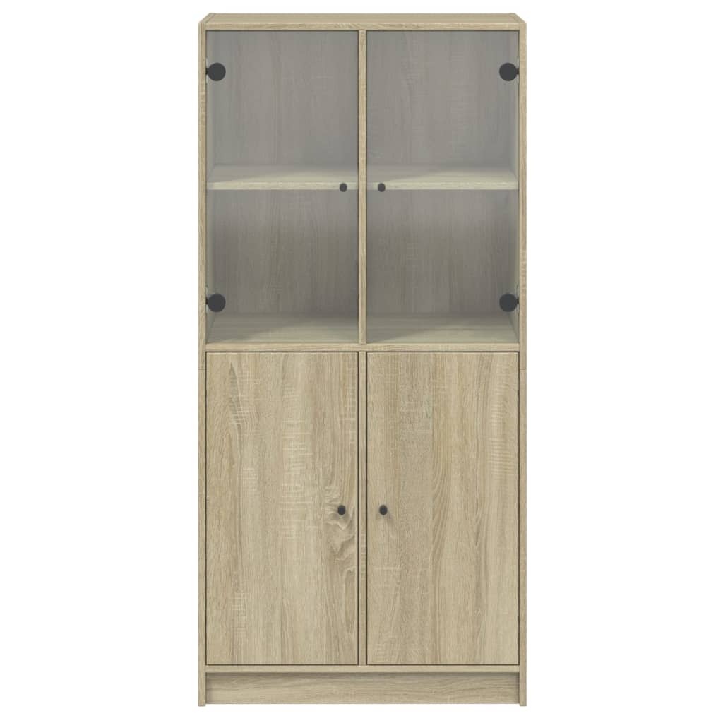 Credenza con Ante Rovere Sonoma 68x37x142 cm Legno Multistrato 3295866