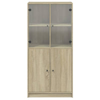 Credenza con Ante Rovere Sonoma 68x37x142 cm Legno Multistrato 3295866