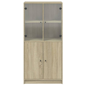 Credenza con Ante Rovere Sonoma 68x37x142 cm Legno Multistrato 3295866