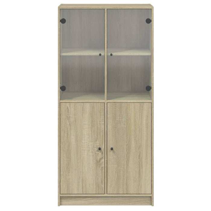 Credenza con Ante Rovere Sonoma 68x37x142 cm Legno Multistrato