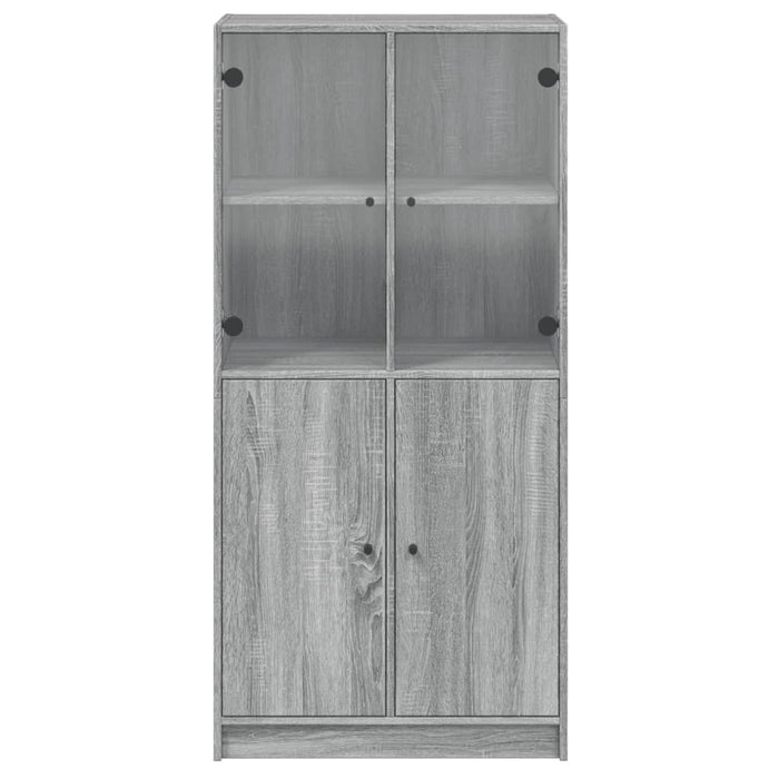 Credenza con Ante Grigio Sonoma 68x37x142 cm Legno Multistrato 3295869