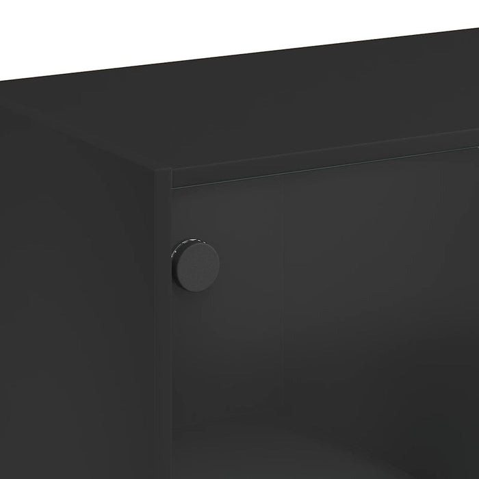Credenza Nero 102x37x75,5 cm in Legno Multistrato 3295872