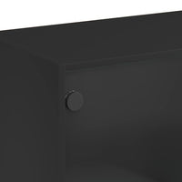 Credenza-Buffet-Armadio da cucina Nero 102x37x75,5 cm in Legno Multistrato